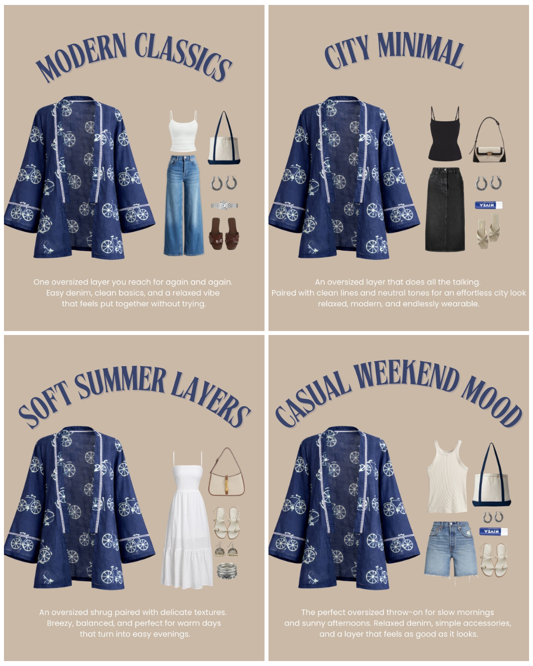 Bicycle oversized shrug