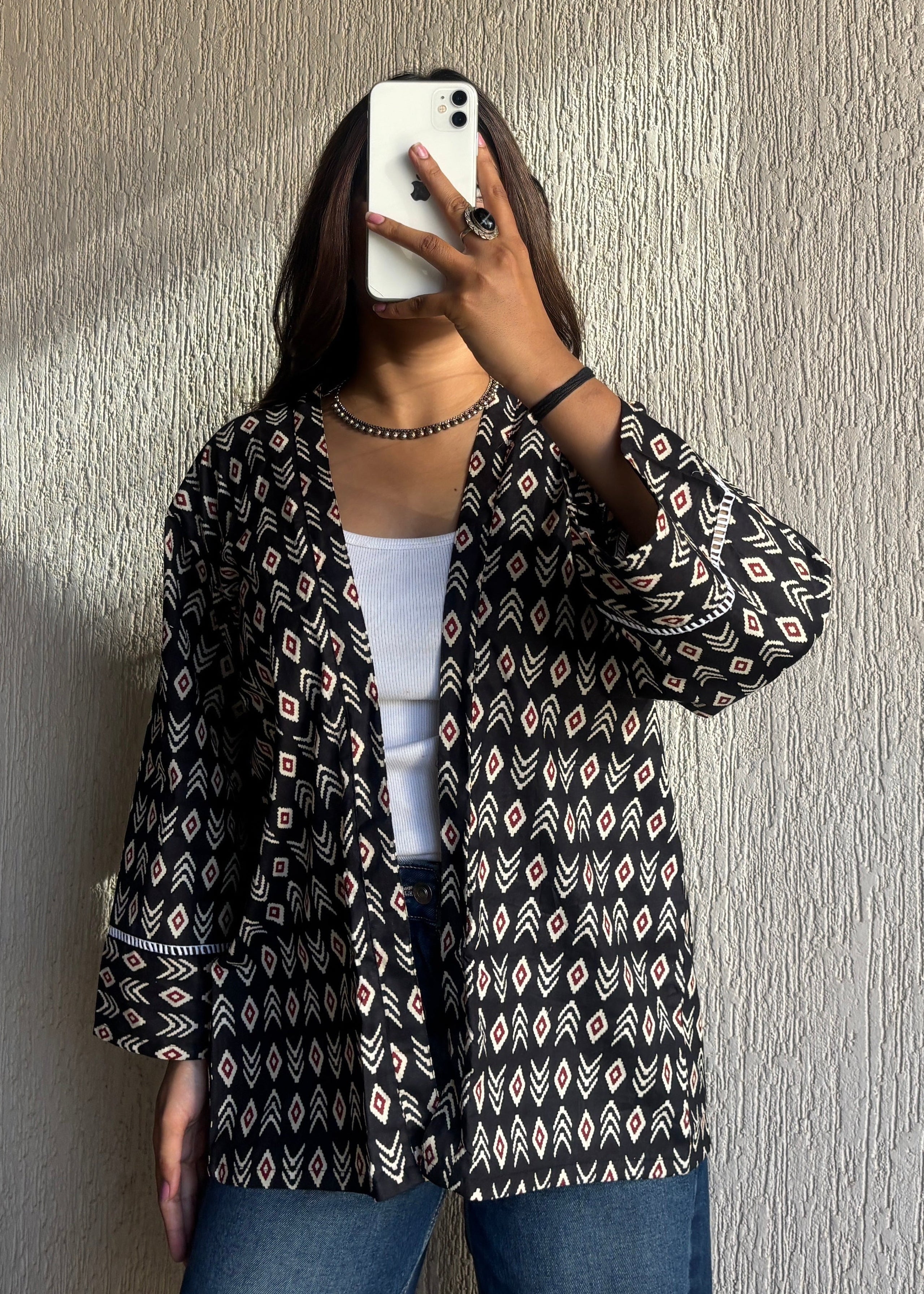 Black oversized shrug