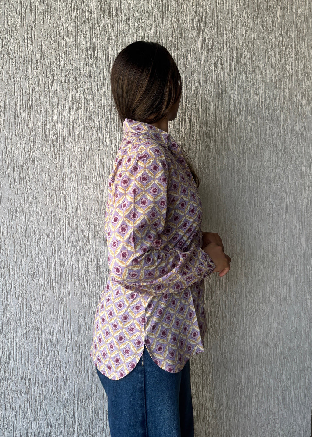 Lavender geometric shirt