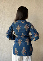 Dark teal Not so basic cotton short kurti
