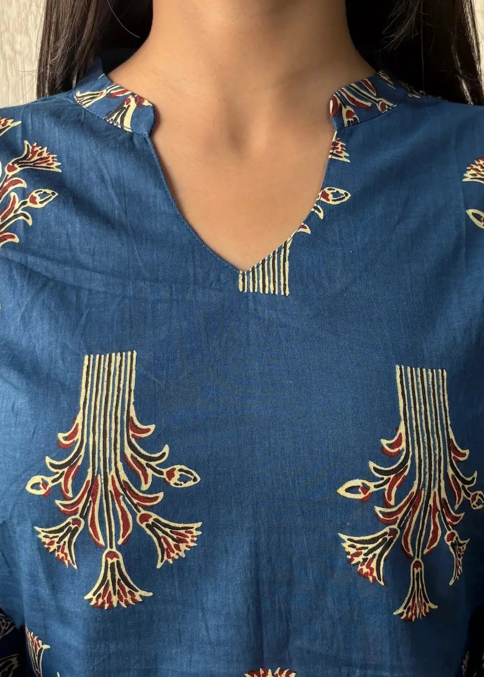 Dark teal Not so basic cotton short kurti