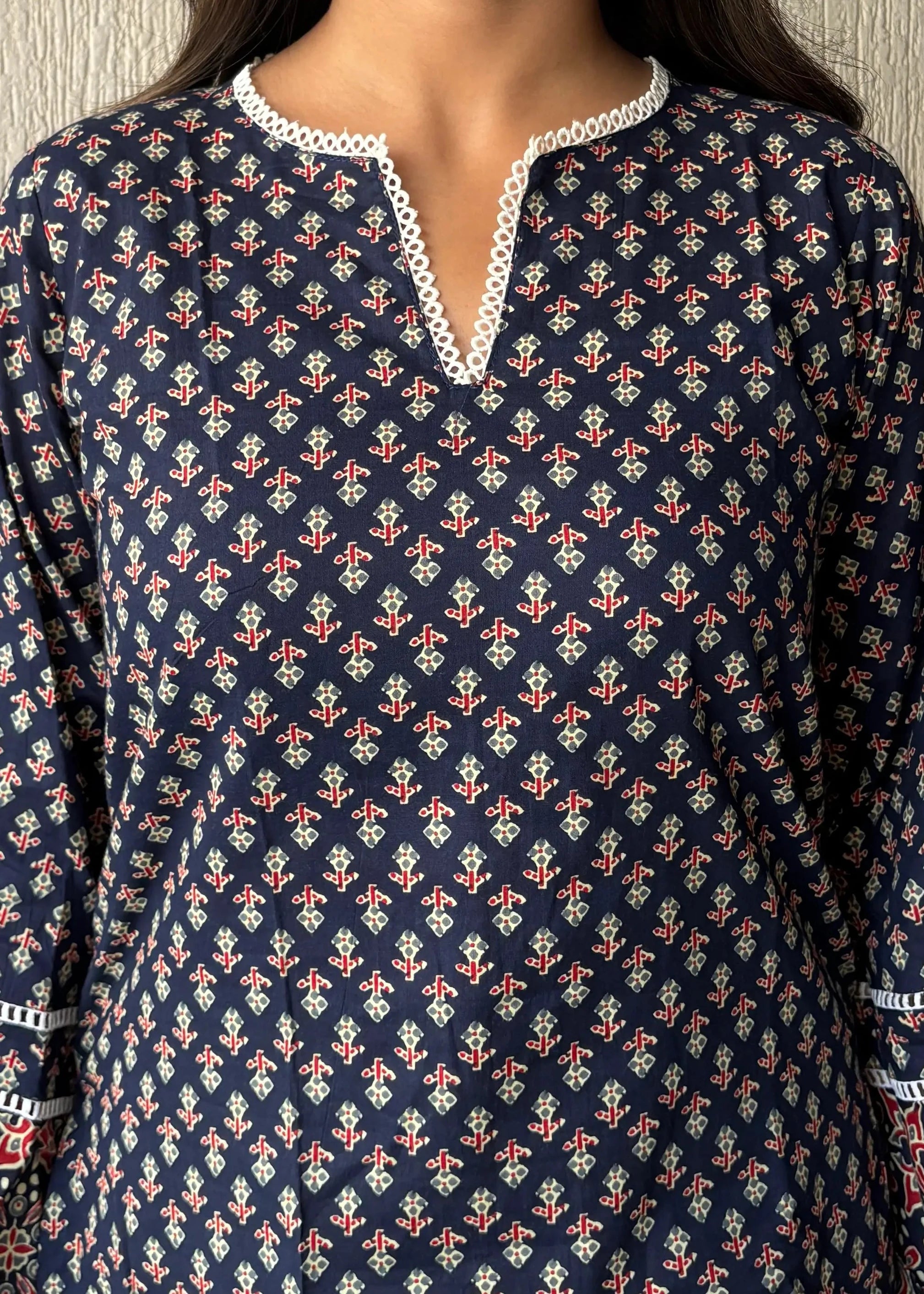 Heritage navyblue short kurti