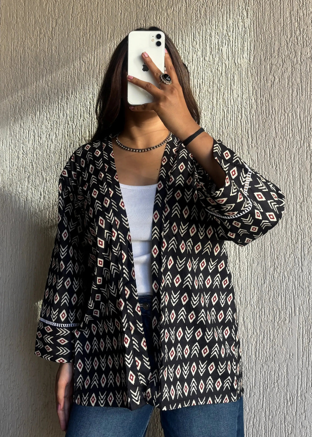 Black oversized shrug