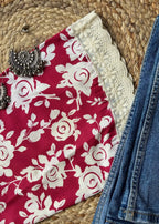 Rose bell sleeves cotton short kurti