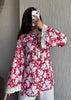 Rose bell sleeves cotton short kurti