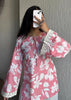 Light pink bellsleeves cotton short kurti