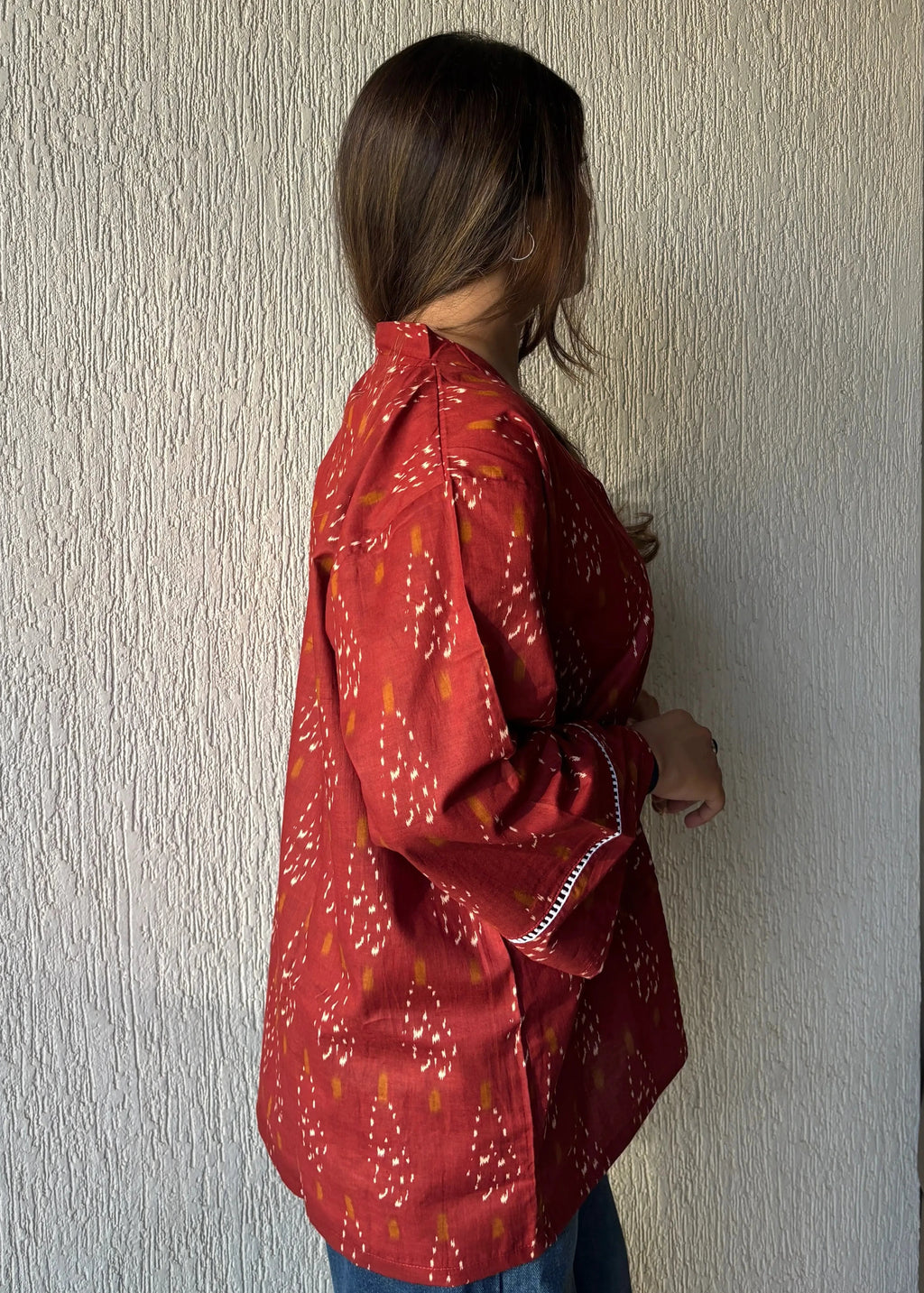Shrug Rust oversized cotton