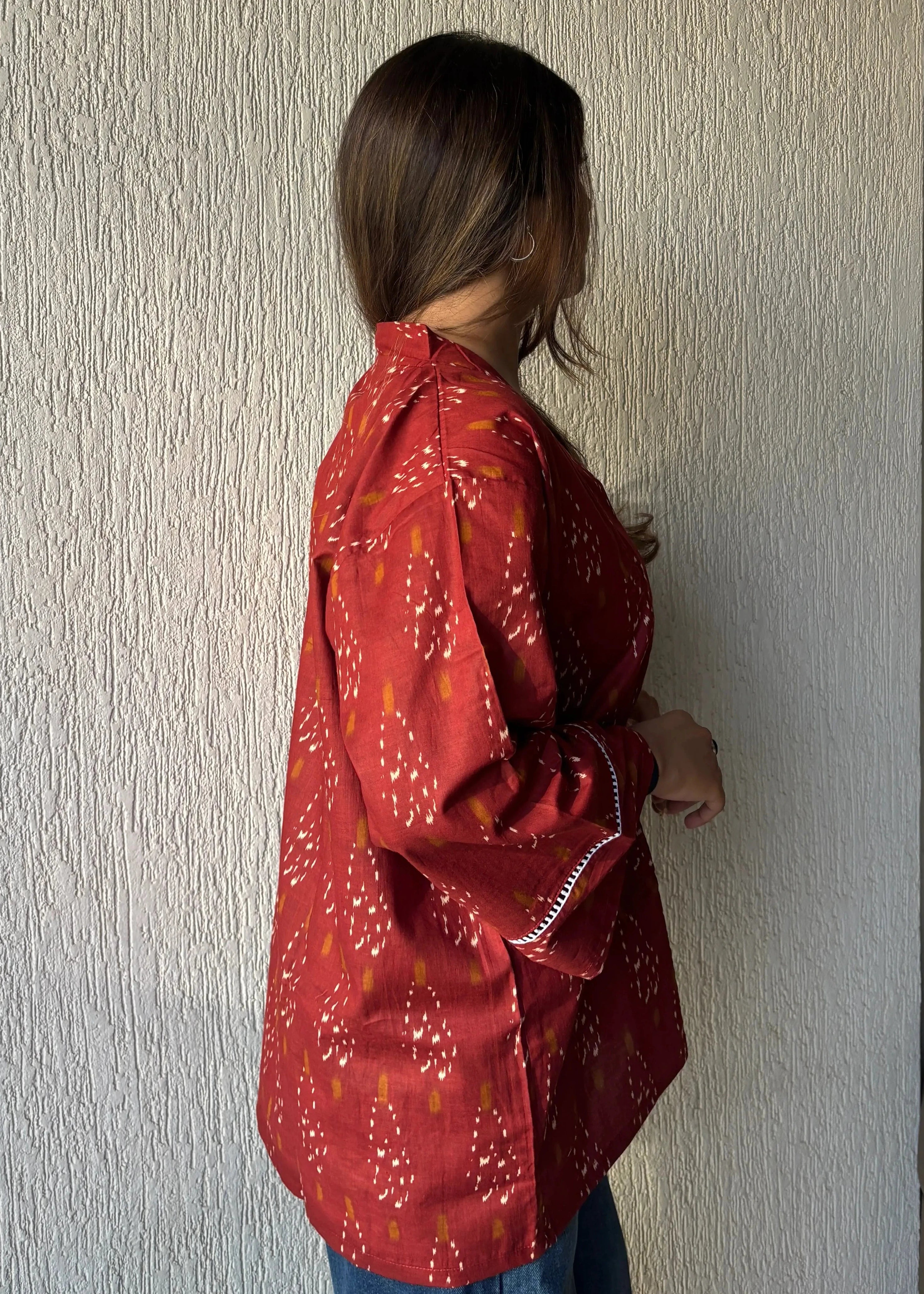 Rust oversized shrug