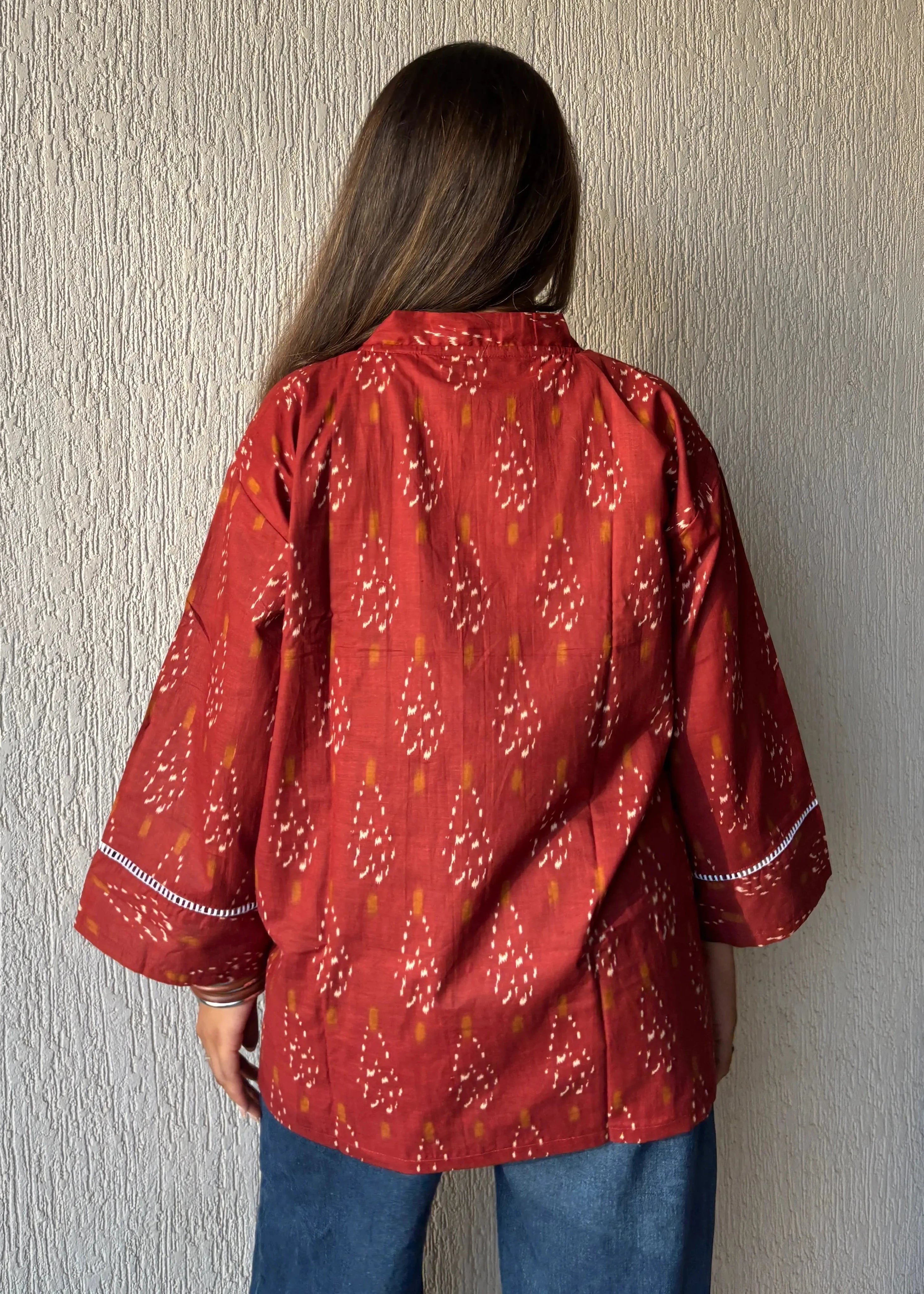 Rust oversized shrug