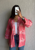 Shrug Rose Pink bicycle oversized cotton