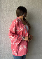 Shrug Rose Pink bicycle oversized cotton