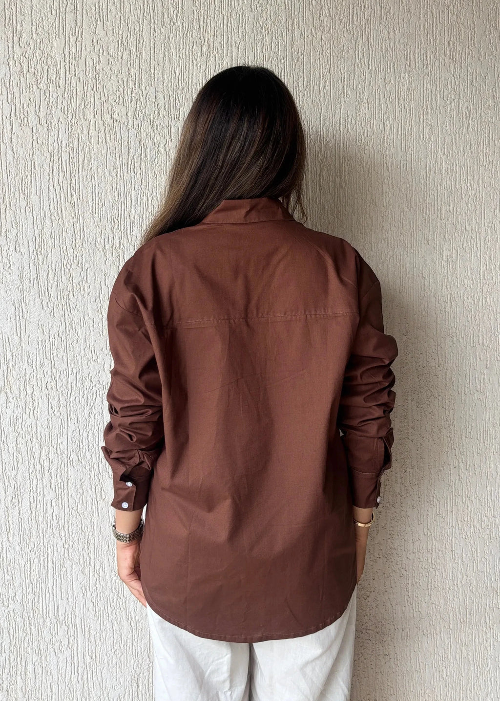 Chocolate oversized shirt