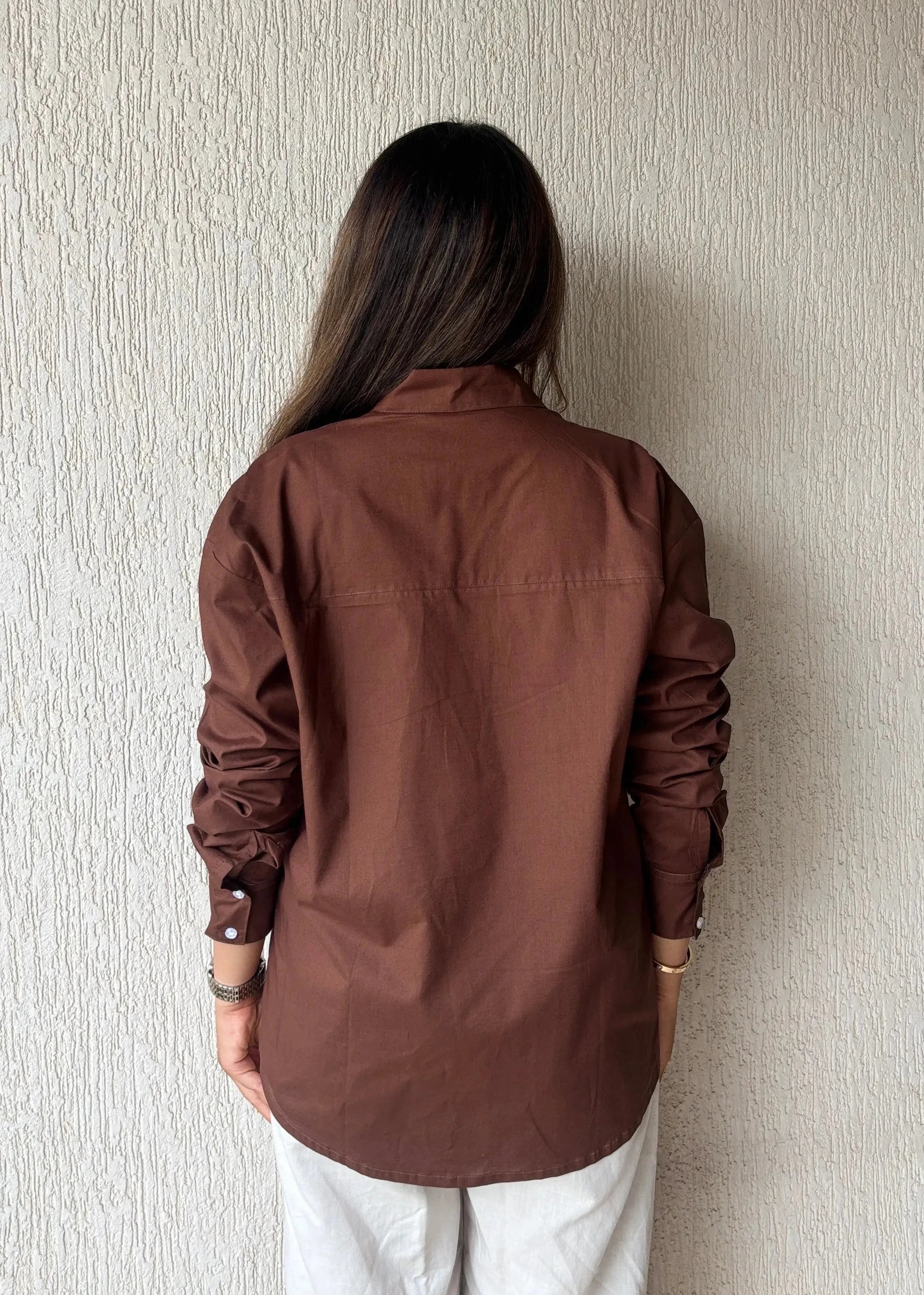 Chocolate oversized shirt