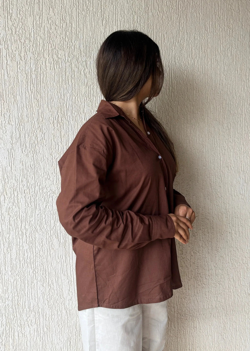 Chocolate oversized shirt