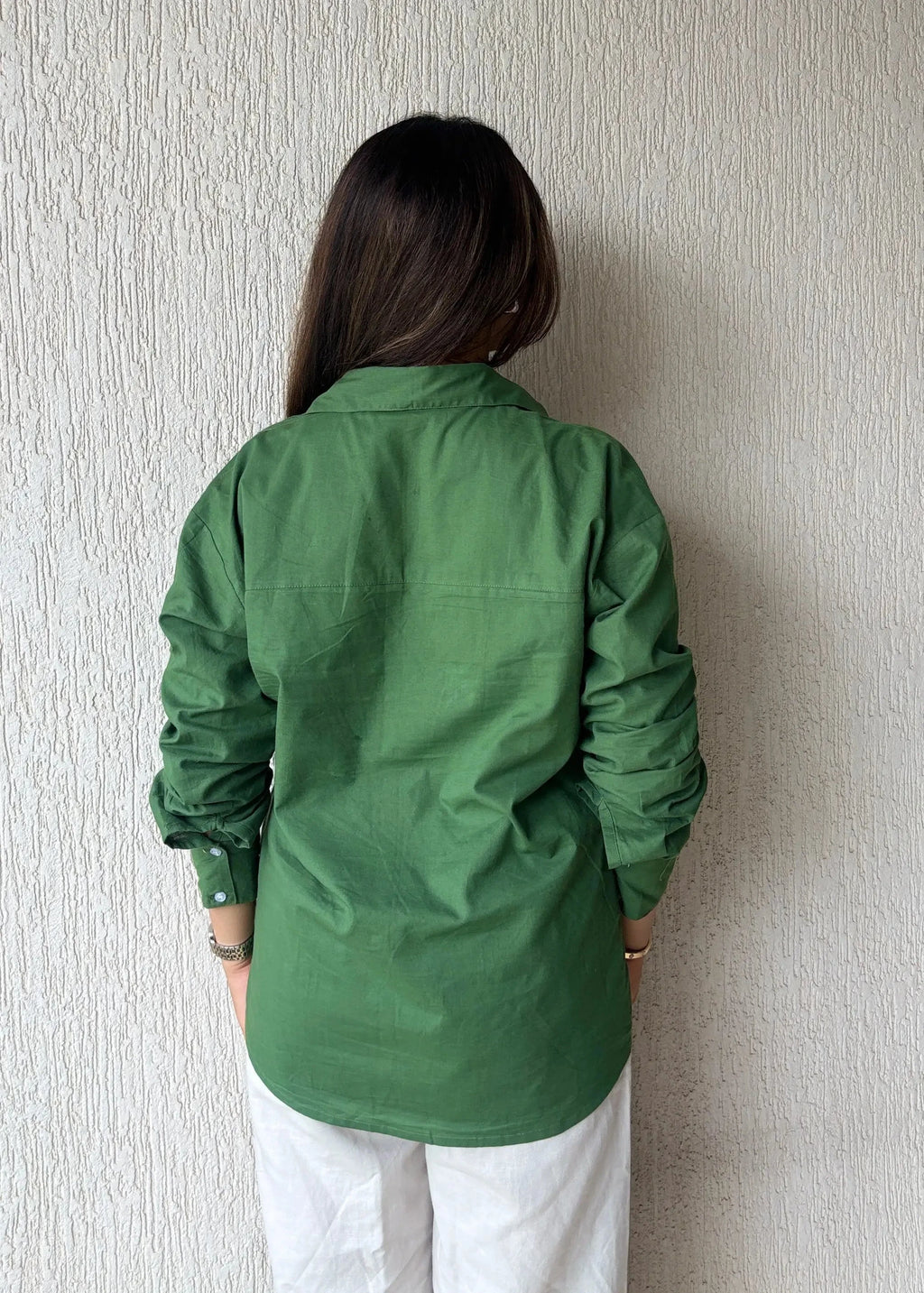 Olive oversized shirt