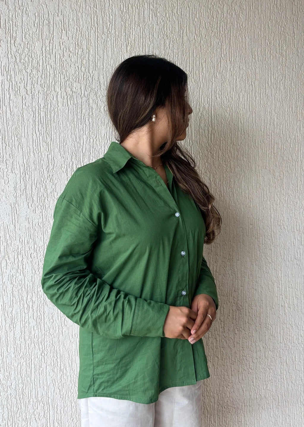 Olive oversized shirt