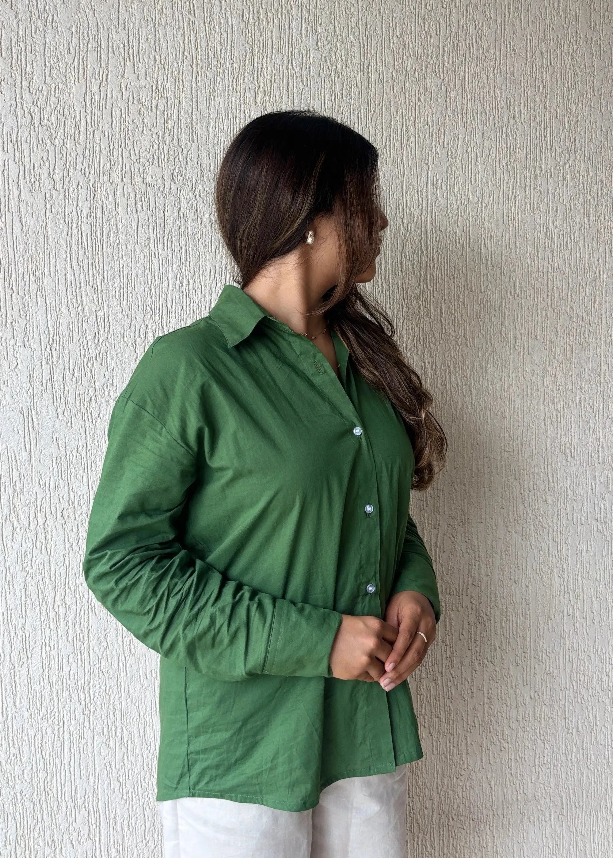 Olive oversized shirt