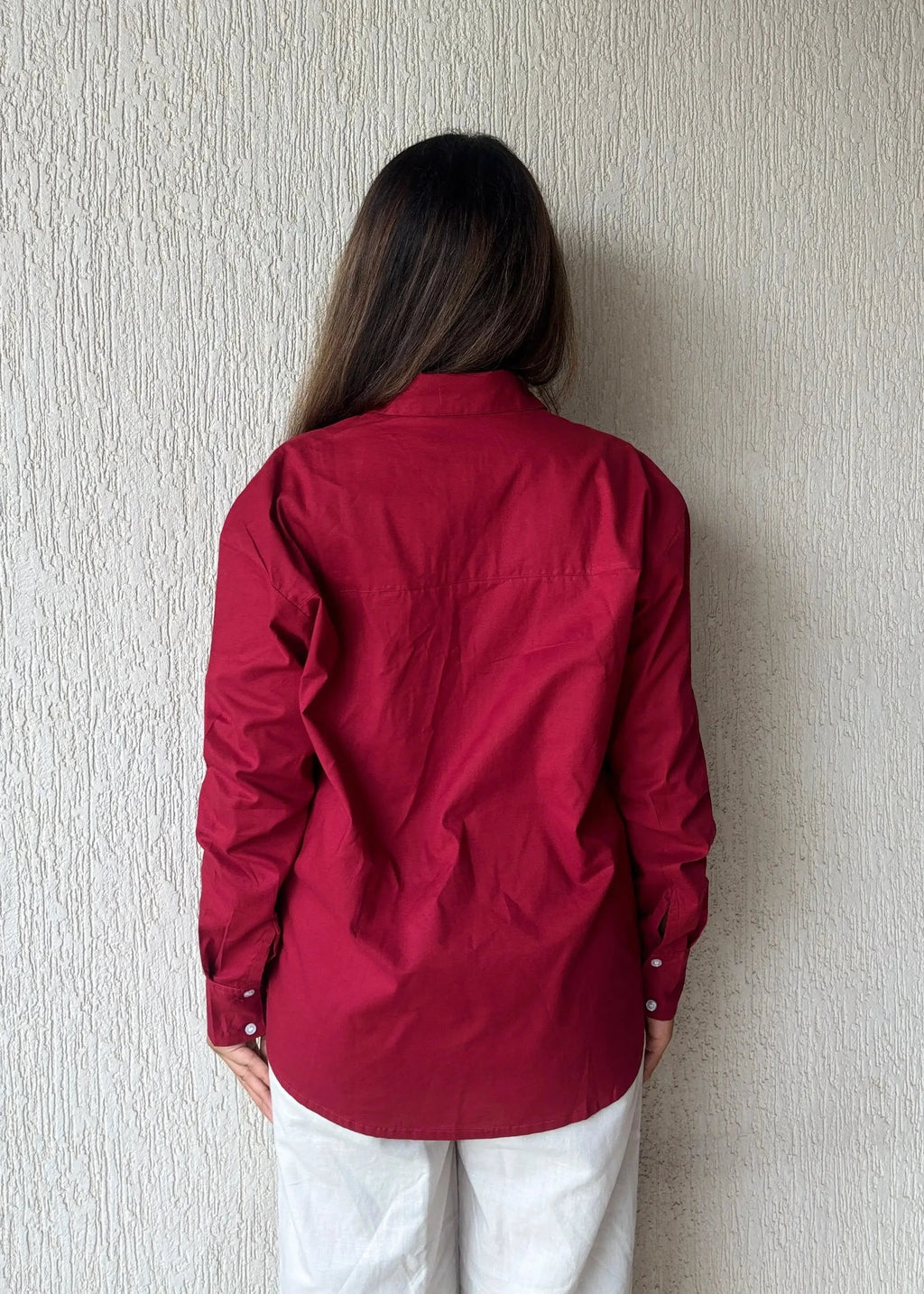 Raspberry oversized shirt