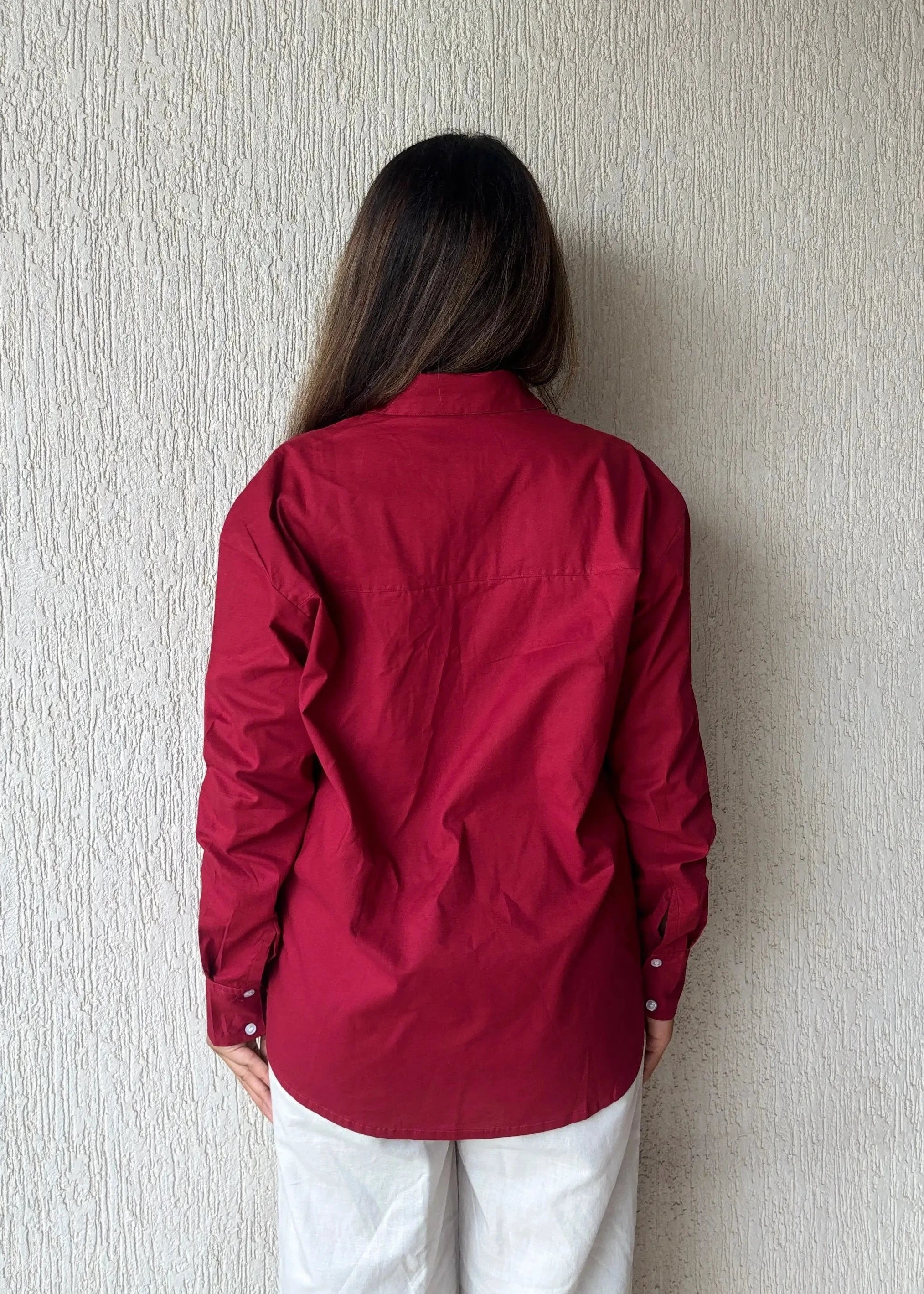 Raspberry oversized shirt