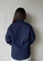 Navyblue oversized cotton shirt