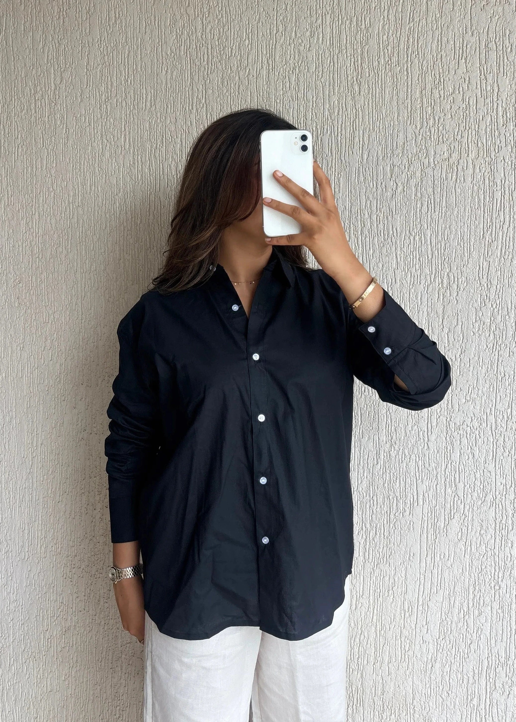 Black oversized shirt