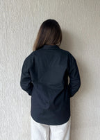Black oversized cotton shirt