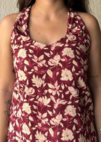 Gulaab backless cotton short kurti