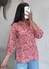 Pink classic collar short kurti